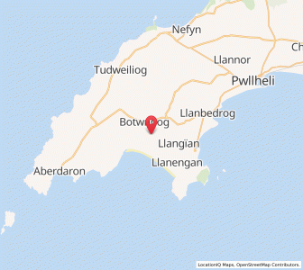 Map of Llandegwning, WalesWales