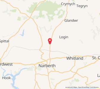 Map of Llandissilio, WalesWales
