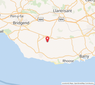Map of Llandough, WalesWales