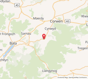 Map of Llandrillo, WalesWales