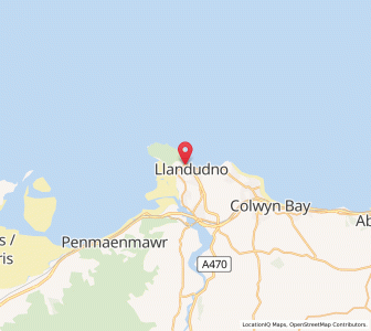 Map of Llandudno, WalesWales