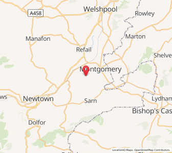 Map of Llandyssil, WalesWales