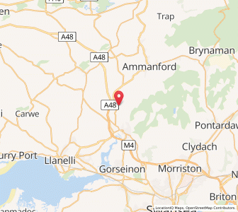 Map of Llanedy, WalesWales
