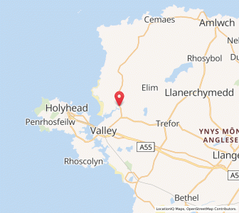 Map of Llanfachraeth, WalesWales