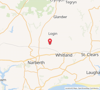 Map of Llanfallteg, WalesWales