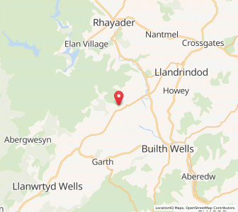 Map of Llanfihangel-Bryn-Pabuan, WalesWales
