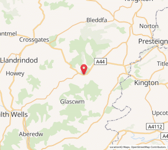 Map of Llanfihangel-nant-Melan, WalesWales