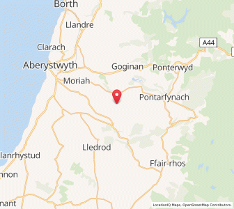Map of Llanfihangel-y-creuddyn, WalesWales