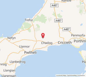 Map of Llangybi, WalesWales