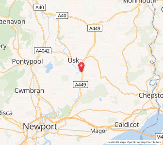 Map of Llanllowell, WalesWales