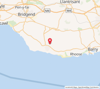 Map of Llanmaes, WalesWales