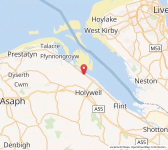 Map of Llannerch-y-mor, WalesWales