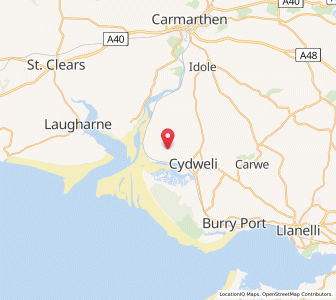 Map of Llansaint, WalesWales