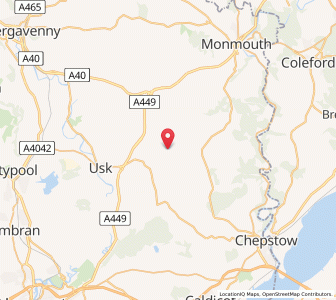 Map of Llansoy, WalesWales