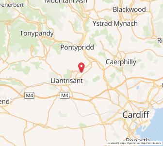 Map of Llantwit Fardre, WalesWales