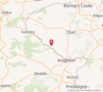 Map of Llanvair Waterdine, EnglandEngland