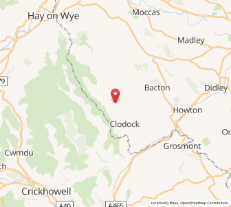 Map of Llanveynoe, EnglandEngland