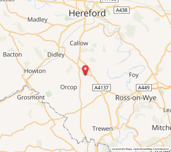 Map of Llanwarne, EnglandEngland