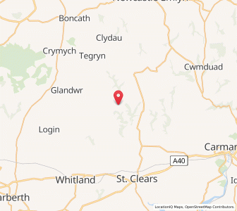 Map of Llanwinio, WalesWales