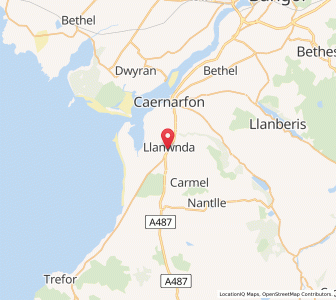 Map of Llanwnda, WalesWales