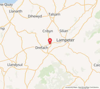 Map of Llanwnen, WalesWales