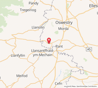 Map of Llanyblodwel, EnglandEngland