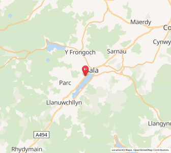 Map of Llanycil, WalesWales