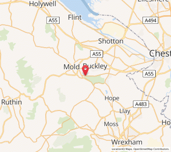 Map of Llong, WalesWales