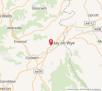 Map of Llowes, WalesWales