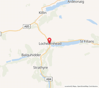 Map of Lochearnhead, ScotlandScotland