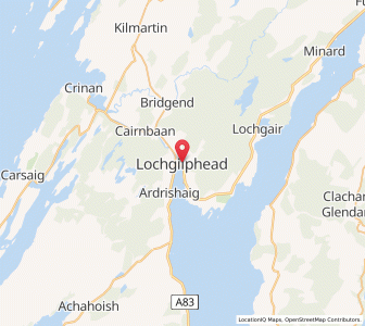 Map of Lochgilphead, ScotlandScotland