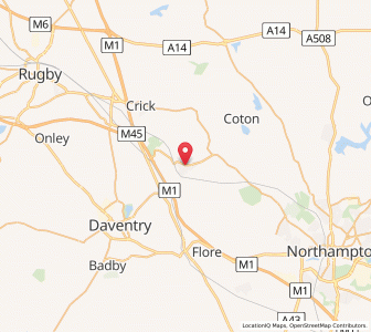 Map of Long Buckby, EnglandEngland