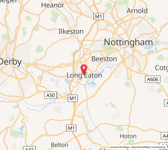 Map of Long Eaton, EnglandEngland
