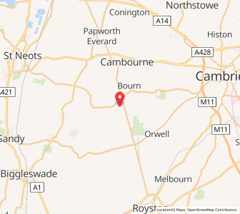 Map of Long Stowe, EnglandEngland