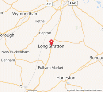 Map of Long Stratton, EnglandEngland