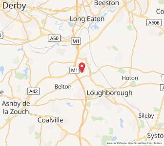 Map of Long Whatton, EnglandEngland