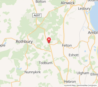 Map of Longframlington, EnglandEngland