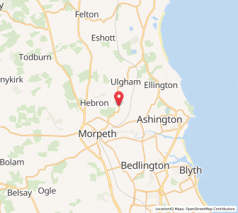 Map of Longhirst, EnglandEngland