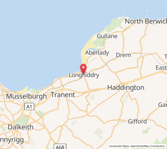 Map of Longniddry, ScotlandScotland