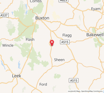 Map of Longnor, EnglandEngland