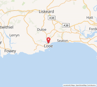 Map of Looe, EnglandEngland