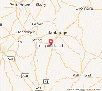 Map of Loughbrickland, Northern IrelandNorthern Ireland