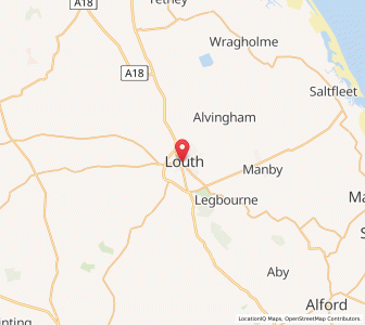 Map of Louth, EnglandEngland