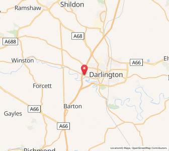 Map of Low Coniscliffe, EnglandEngland