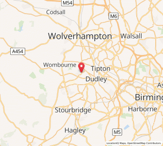 Map of Lower Gornal, EnglandEngland