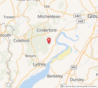 Map of Lower Soudley, EnglandEngland