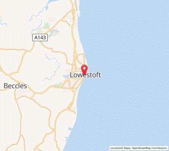 Map of Lowestoft, EnglandEngland