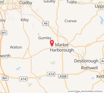 Map of Lubenham, EnglandEngland