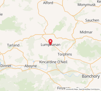 Map of Lumphanan, ScotlandScotland