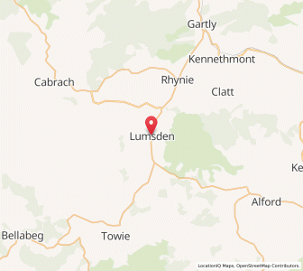 Map of Lumsden, ScotlandScotland